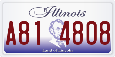 IL license plate A814808