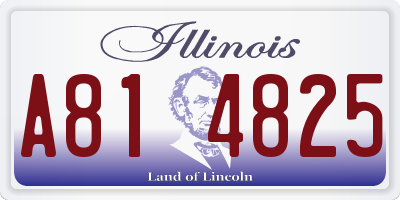 IL license plate A814825