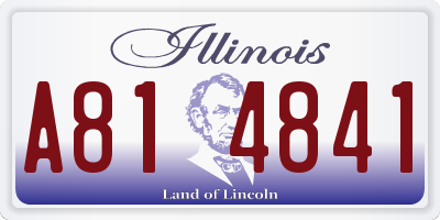 IL license plate A814841