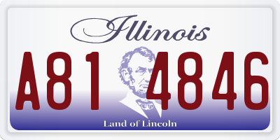 IL license plate A814846