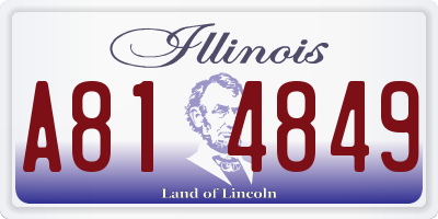 IL license plate A814849