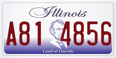 IL license plate A814856