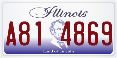IL license plate A814869