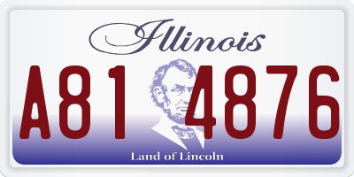 IL license plate A814876