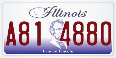IL license plate A814880