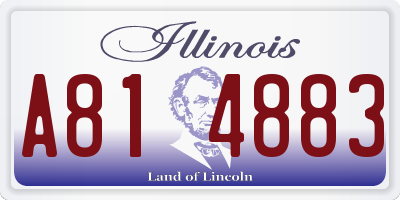 IL license plate A814883