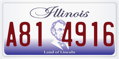 IL license plate A814916