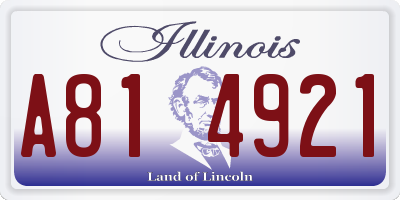 IL license plate A814921