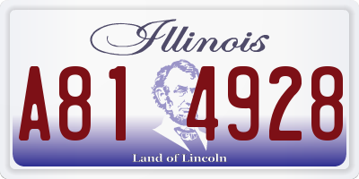 IL license plate A814928
