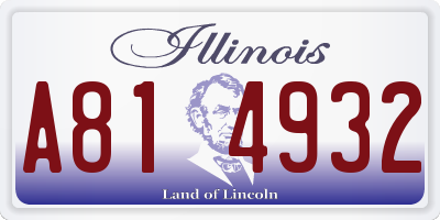 IL license plate A814932