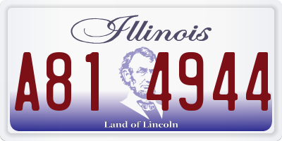 IL license plate A814944