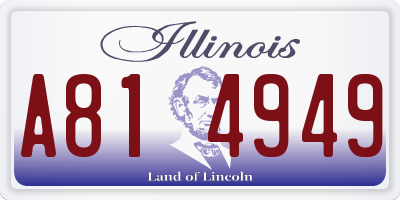 IL license plate A814949