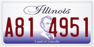 IL license plate A814951