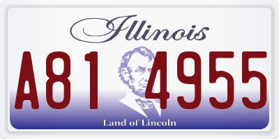 IL license plate A814955