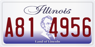 IL license plate A814956