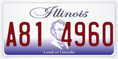 IL license plate A814960