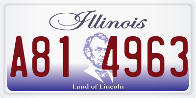 IL license plate A814963