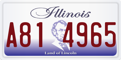 IL license plate A814965
