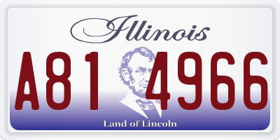 IL license plate A814966