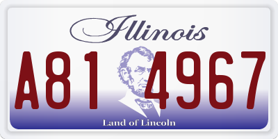 IL license plate A814967
