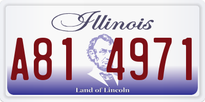 IL license plate A814971