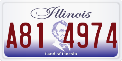 IL license plate A814974