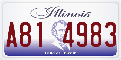 IL license plate A814983