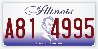 IL license plate A814995
