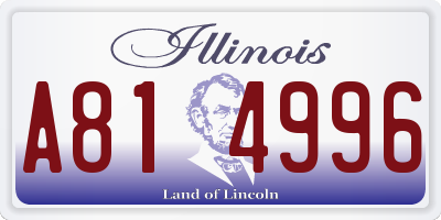IL license plate A814996