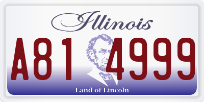IL license plate A814999