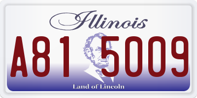 IL license plate A815009