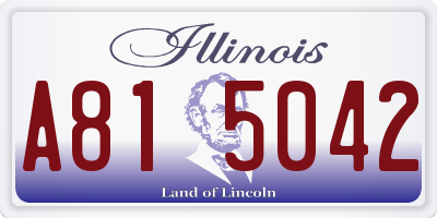 IL license plate A815042