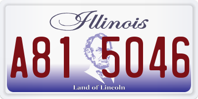 IL license plate A815046