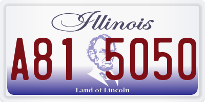 IL license plate A815050