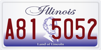 IL license plate A815052