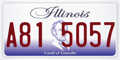 IL license plate A815057