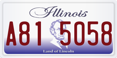IL license plate A815058