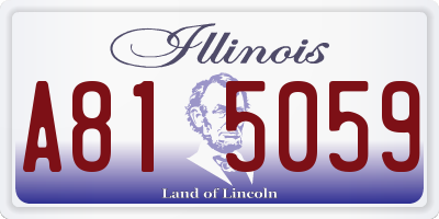 IL license plate A815059