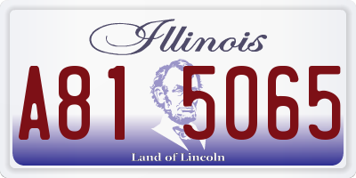 IL license plate A815065