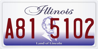 IL license plate A815102