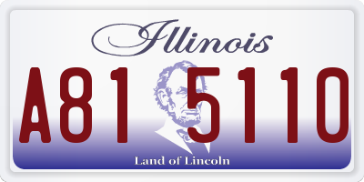 IL license plate A815110