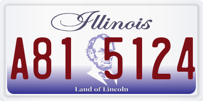 IL license plate A815124