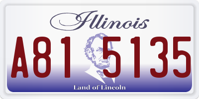 IL license plate A815135