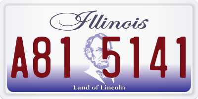 IL license plate A815141