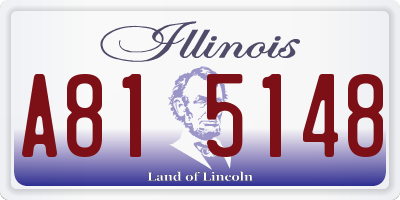 IL license plate A815148