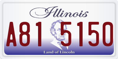 IL license plate A815150