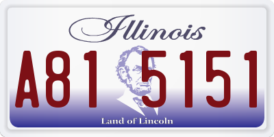 IL license plate A815151