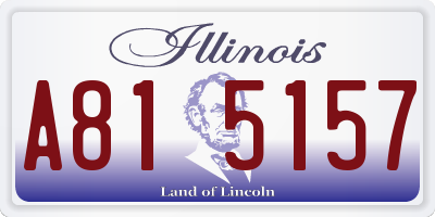 IL license plate A815157