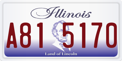 IL license plate A815170
