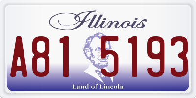 IL license plate A815193